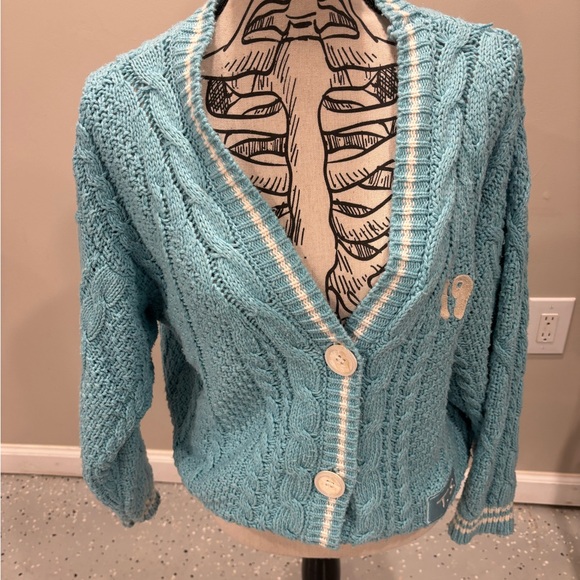 T.S. 1989 Blue/White Cardigan Sweater Women's Size XS/SM Limited Edition